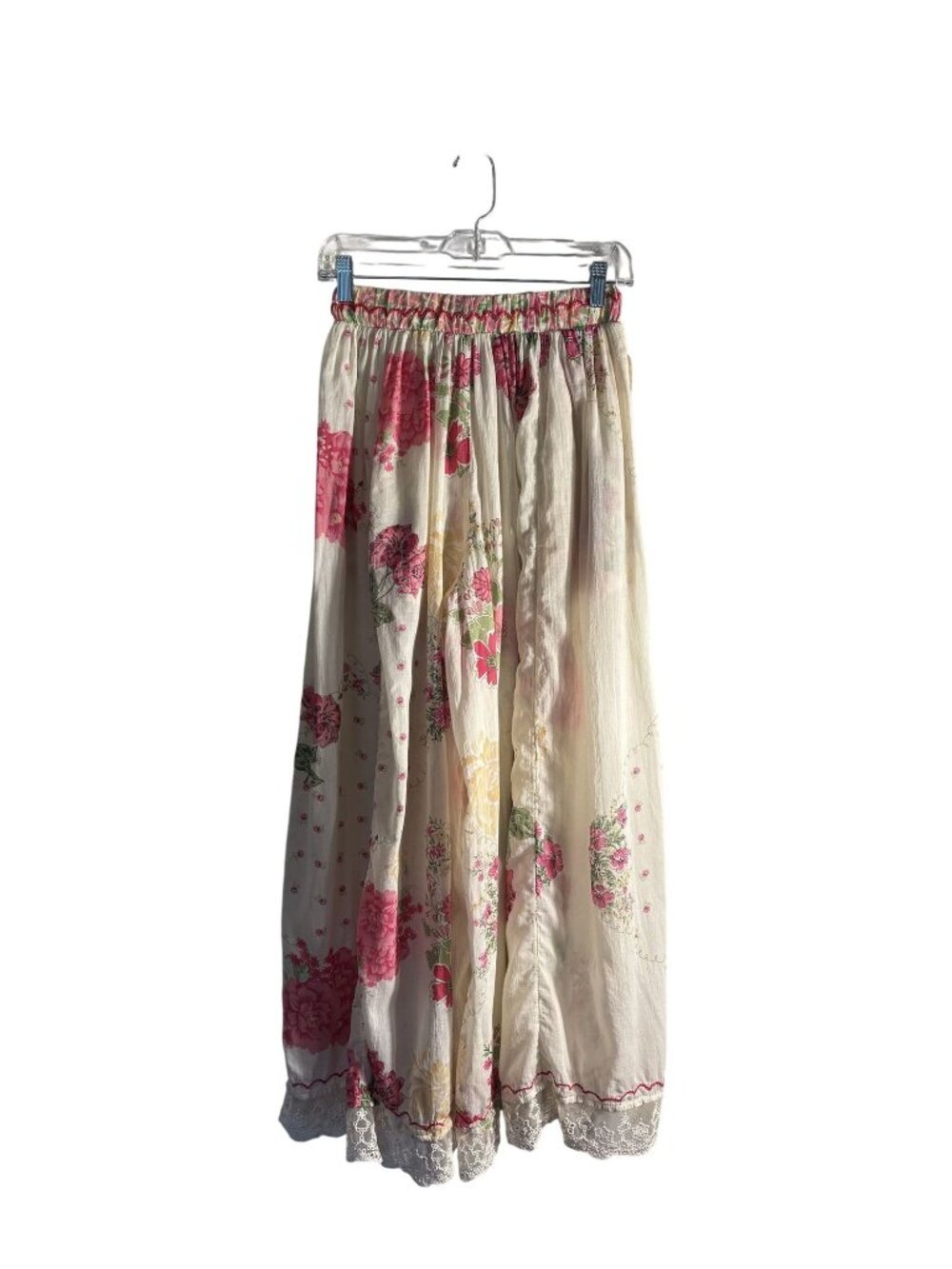 Intimately Free People Vintage Floral Lounge Pants With Lace Hem Elastic Waist - Picture 6 of 16